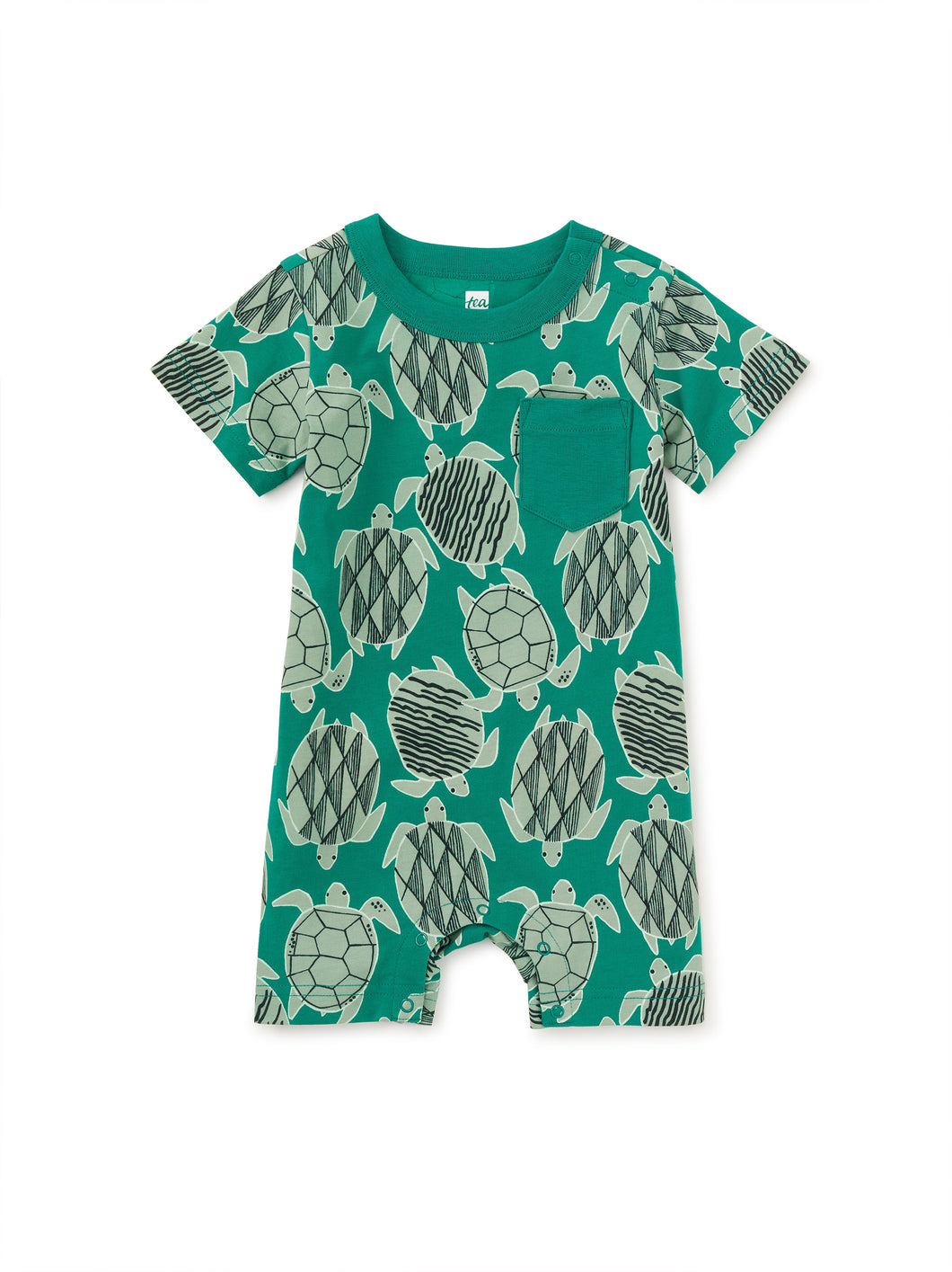 Tiled Turtle Shortie Romper