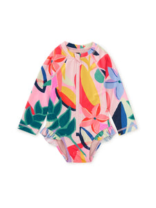 Tropical Rash Guard Baby Swimsuit