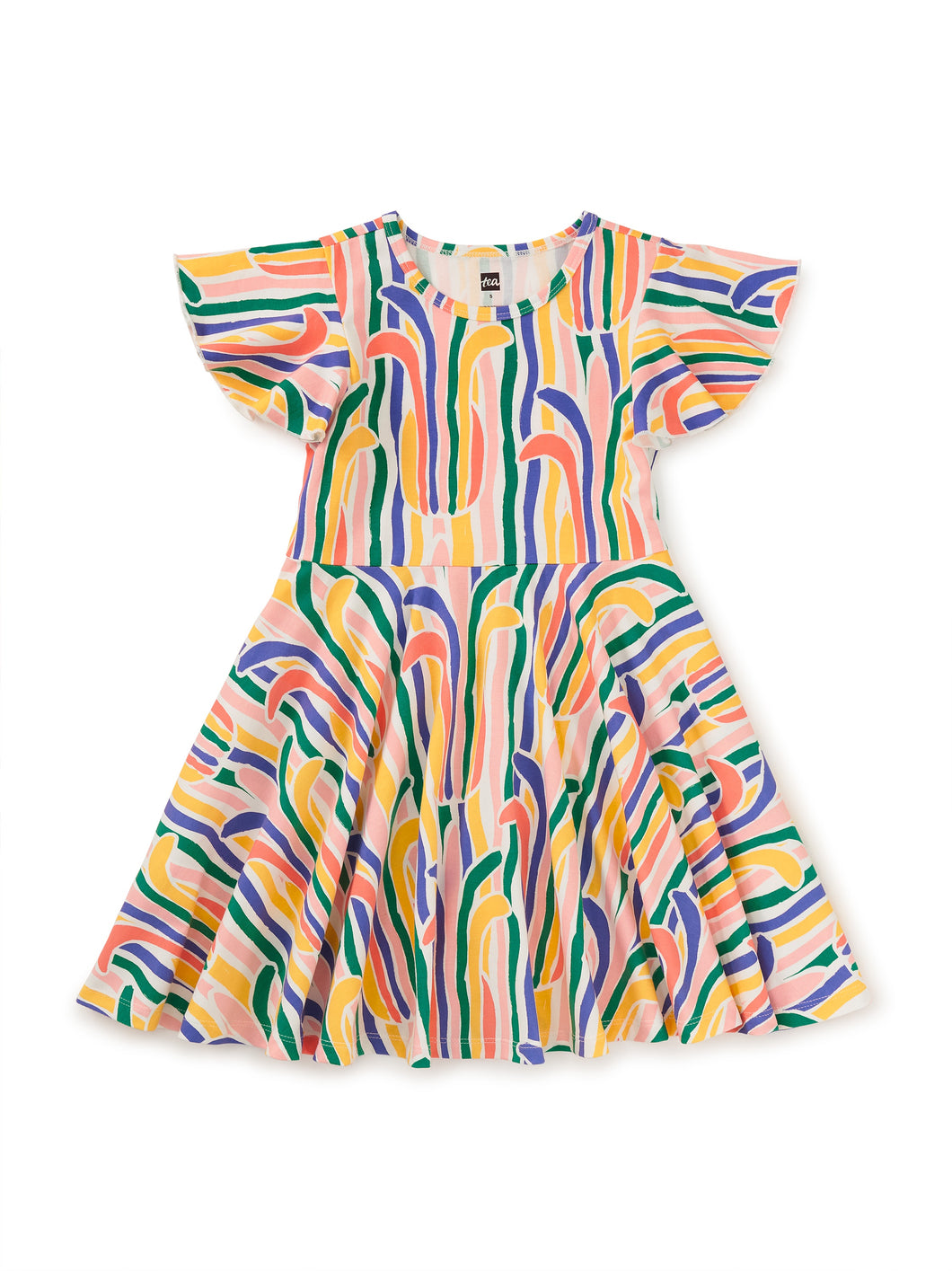 Pineapple Stripe Twirl Dress