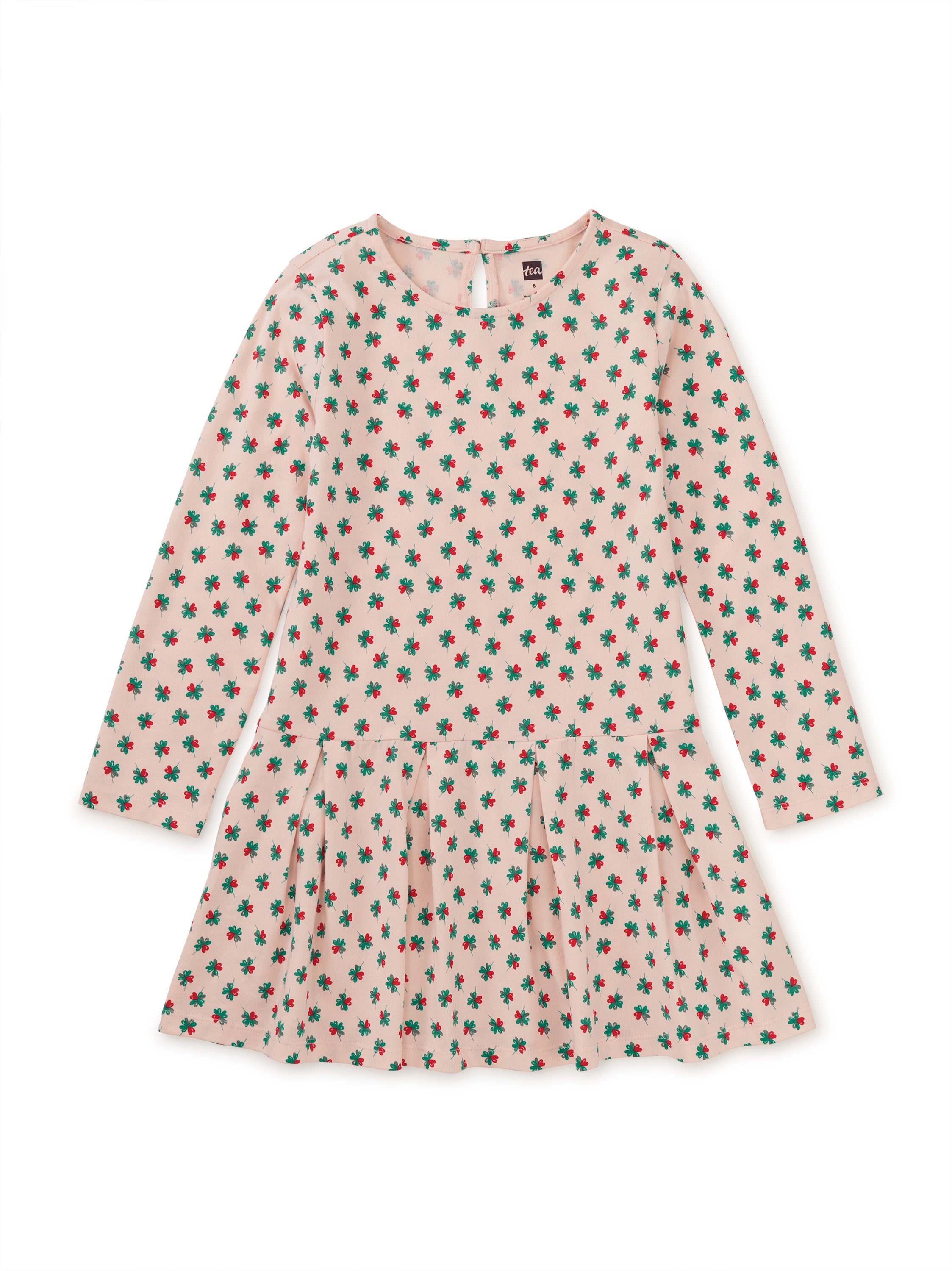 Lucky Clover Pleated Dress