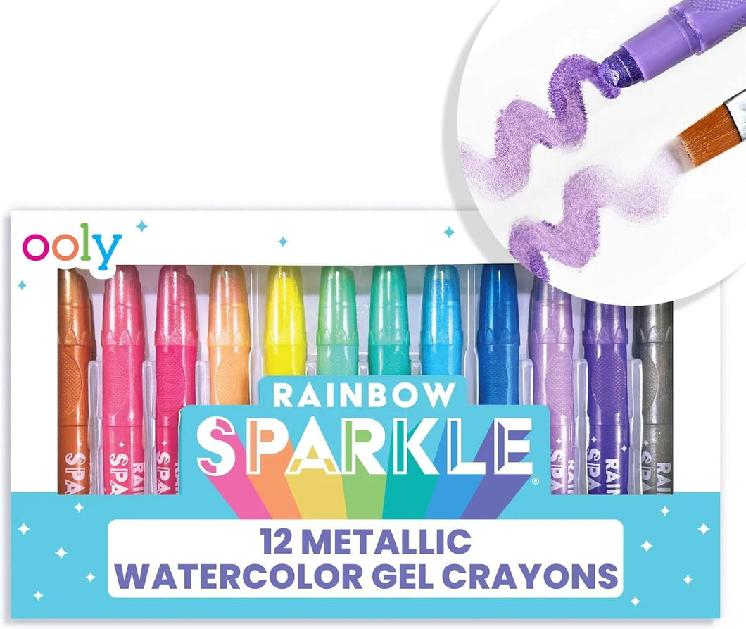 Rainbow Metallic Watercolor Gel Crayons