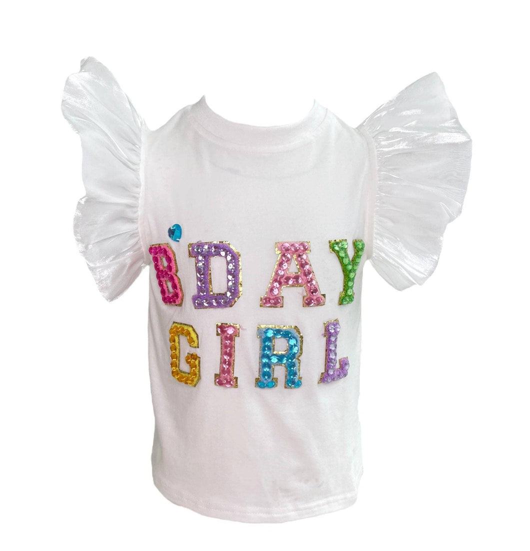 Bday Girl Gem Ruffle Shirt