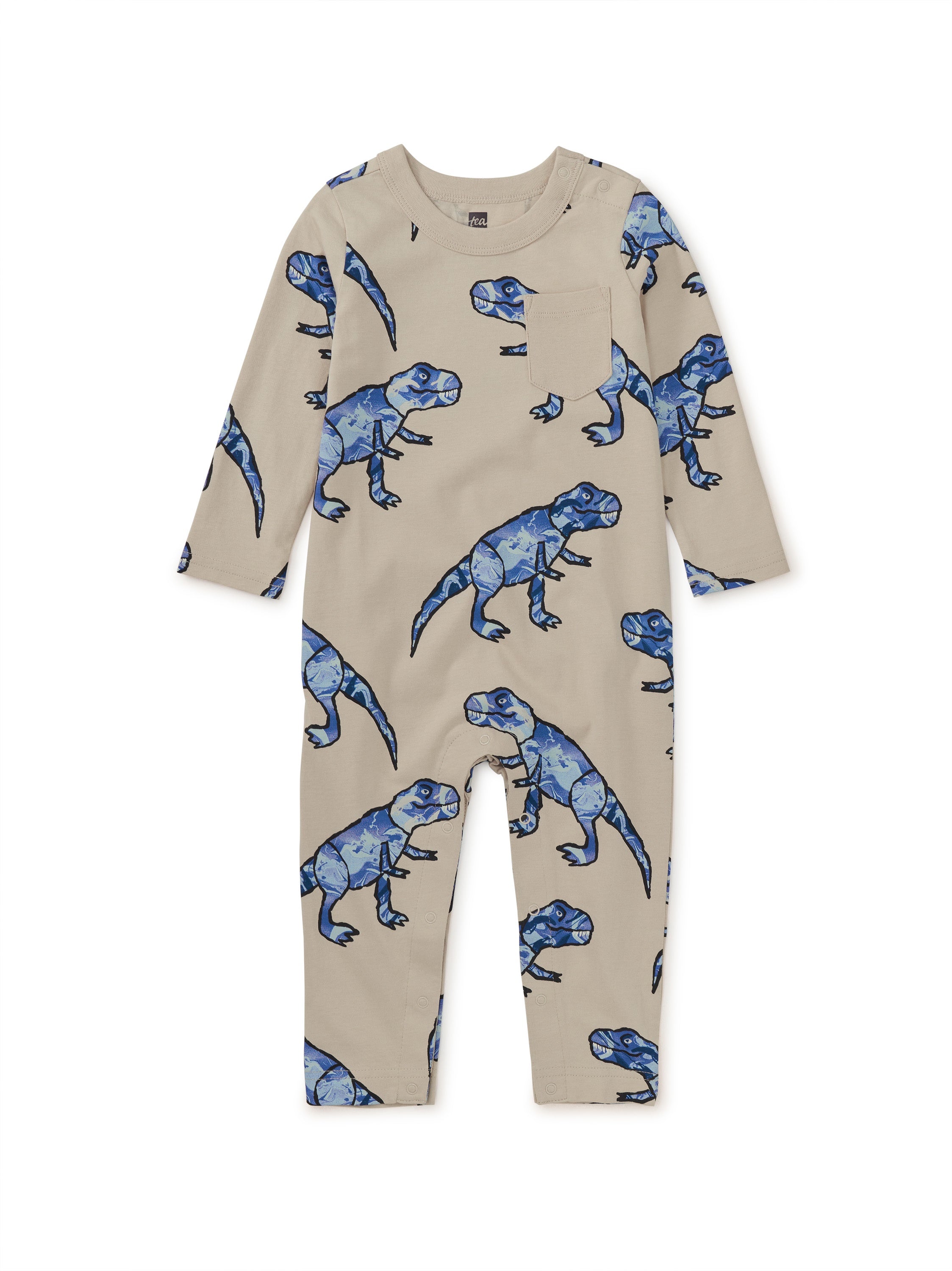 Marble T-Rex Romper