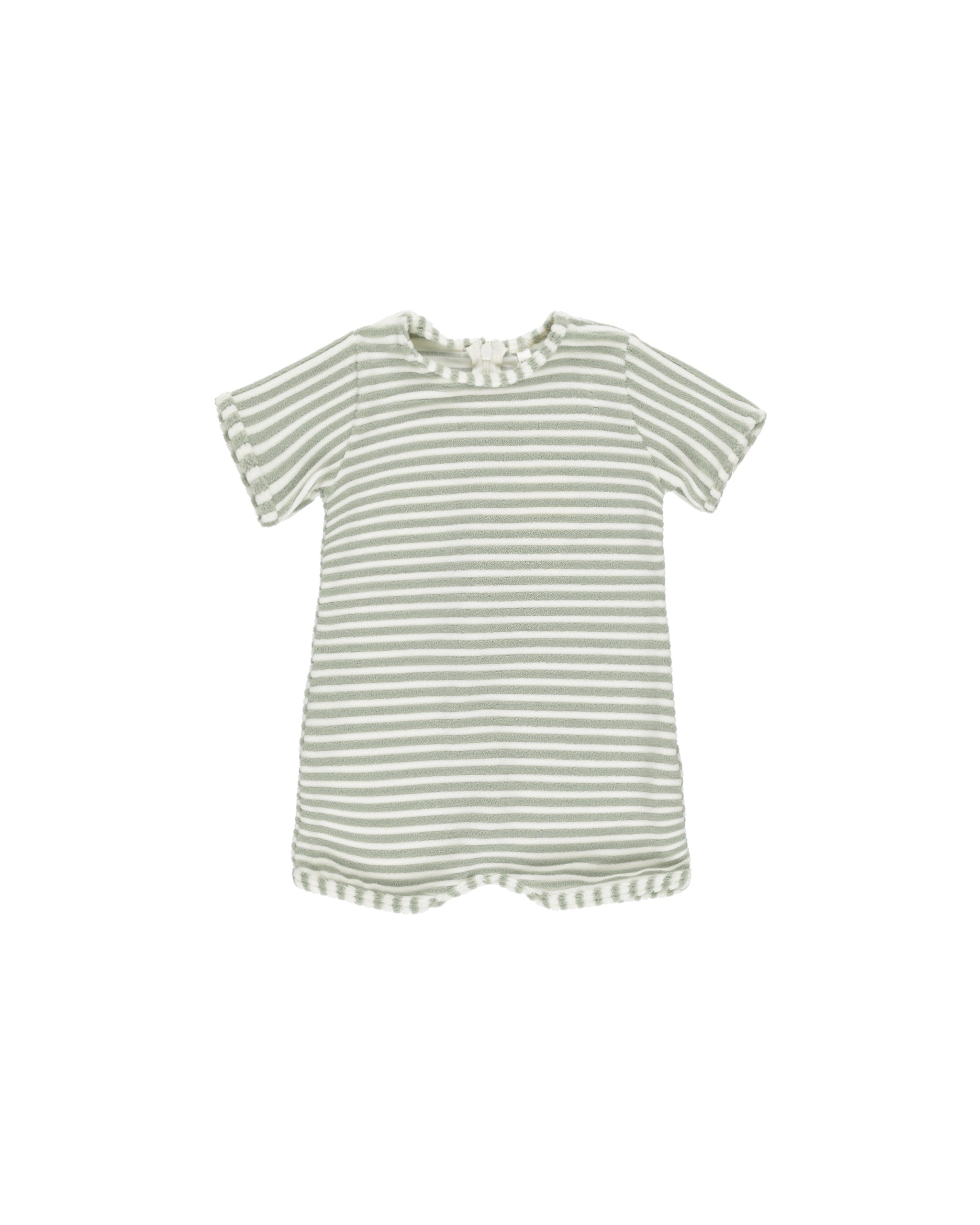 Sage Stripe Terry Cloth Shorty