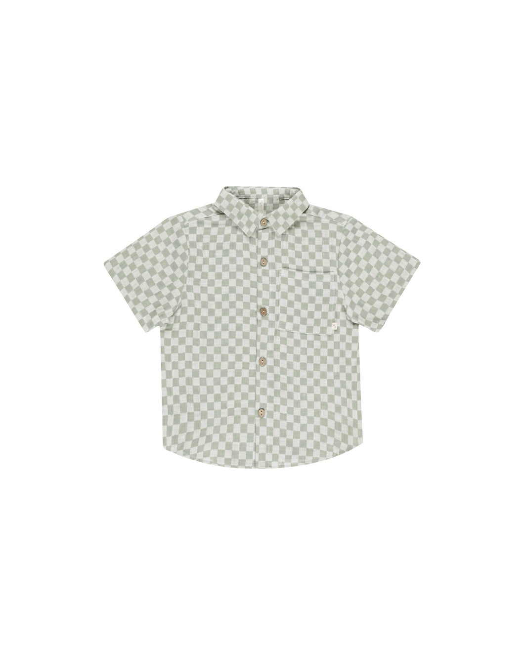 Sage Check Collard Shirt