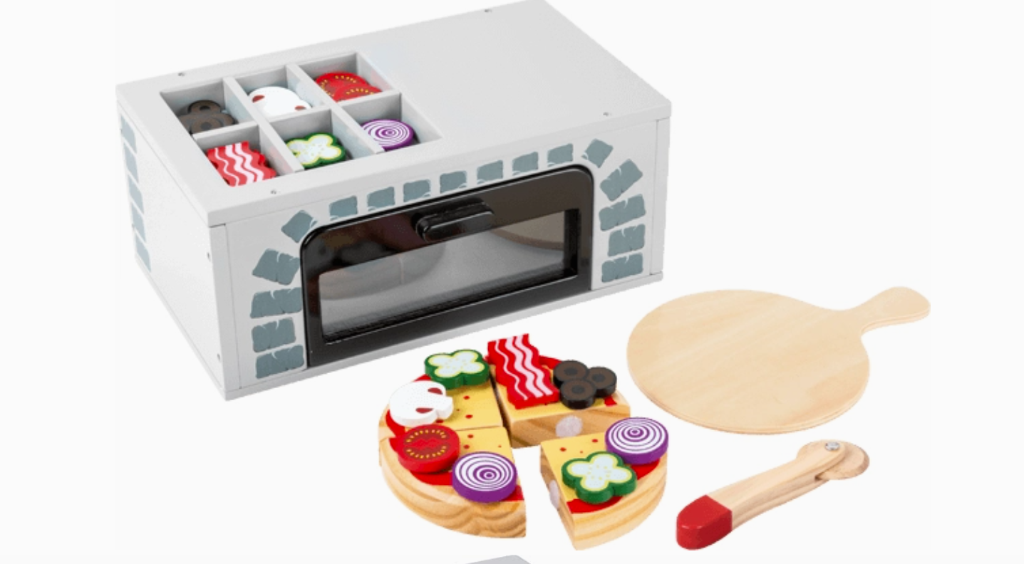 Wooden Pizza Oven Playset