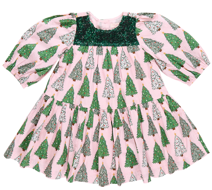 Fiona Pink Trees Dress
