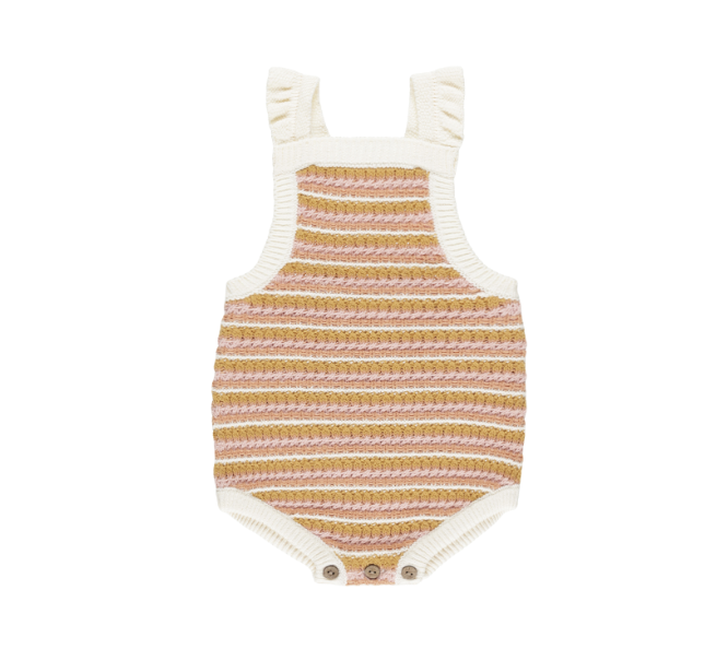 Crochet Stripe Romper