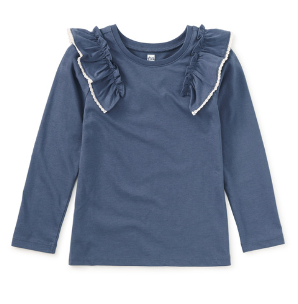 Long Sleeve Lace Trim Top
