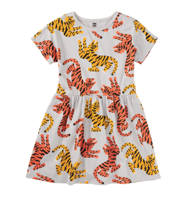 Lightning Tiger Twirl Dress