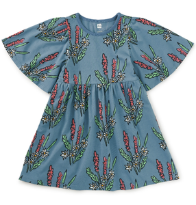 Butterfly Sleeve Floral Dress