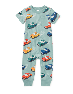 Vintage Cars Pocket Romper