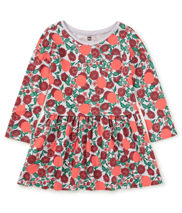 Persimmon Dot Floral Dress