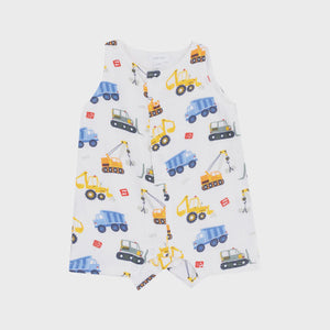 Cool Construction Sleeveless Shortie Romper