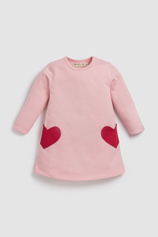 Heart Pockets Pink Dress