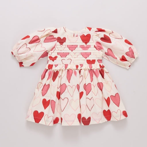 girls renee dress - gradient hearts