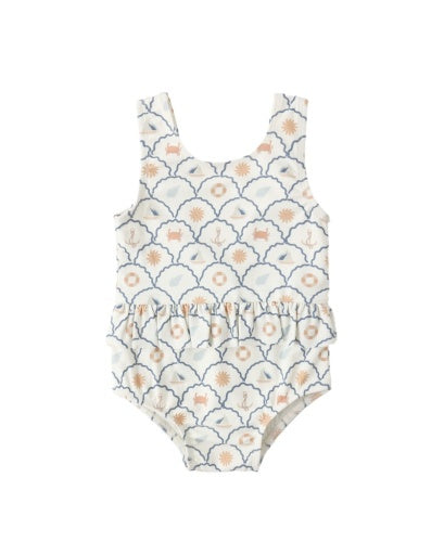 SKIRTED ONE-PIECE NAUTICAL