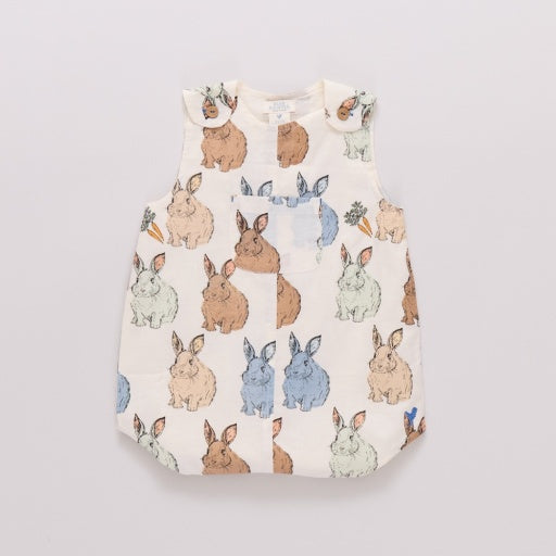 baby boys noah jumper - blue vintage bunnies