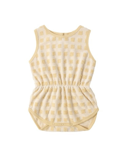 CINCH PLAYSUIT BUTTERSCOTCH GRID