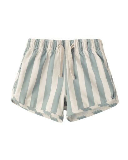 SWIM TRUNK GREEN STRIPE