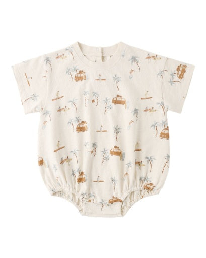RELAXED BUBBLE ROMPER SURF TOWN