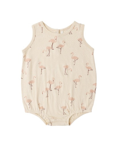 BUBBLE ONESIE FLAMINGO