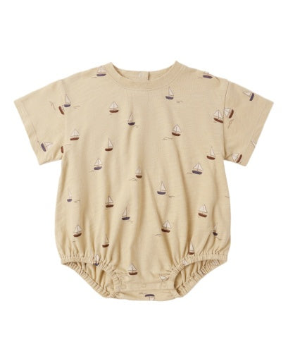RELAXED BUBBLE ROMPER SAILBOATS