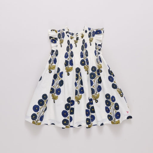 girls stevie dress - navy buttercup floral
