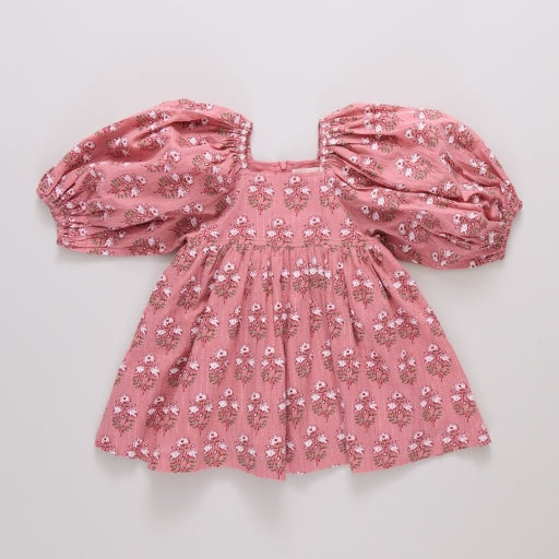 girls mary barrett dress - pink strawflower