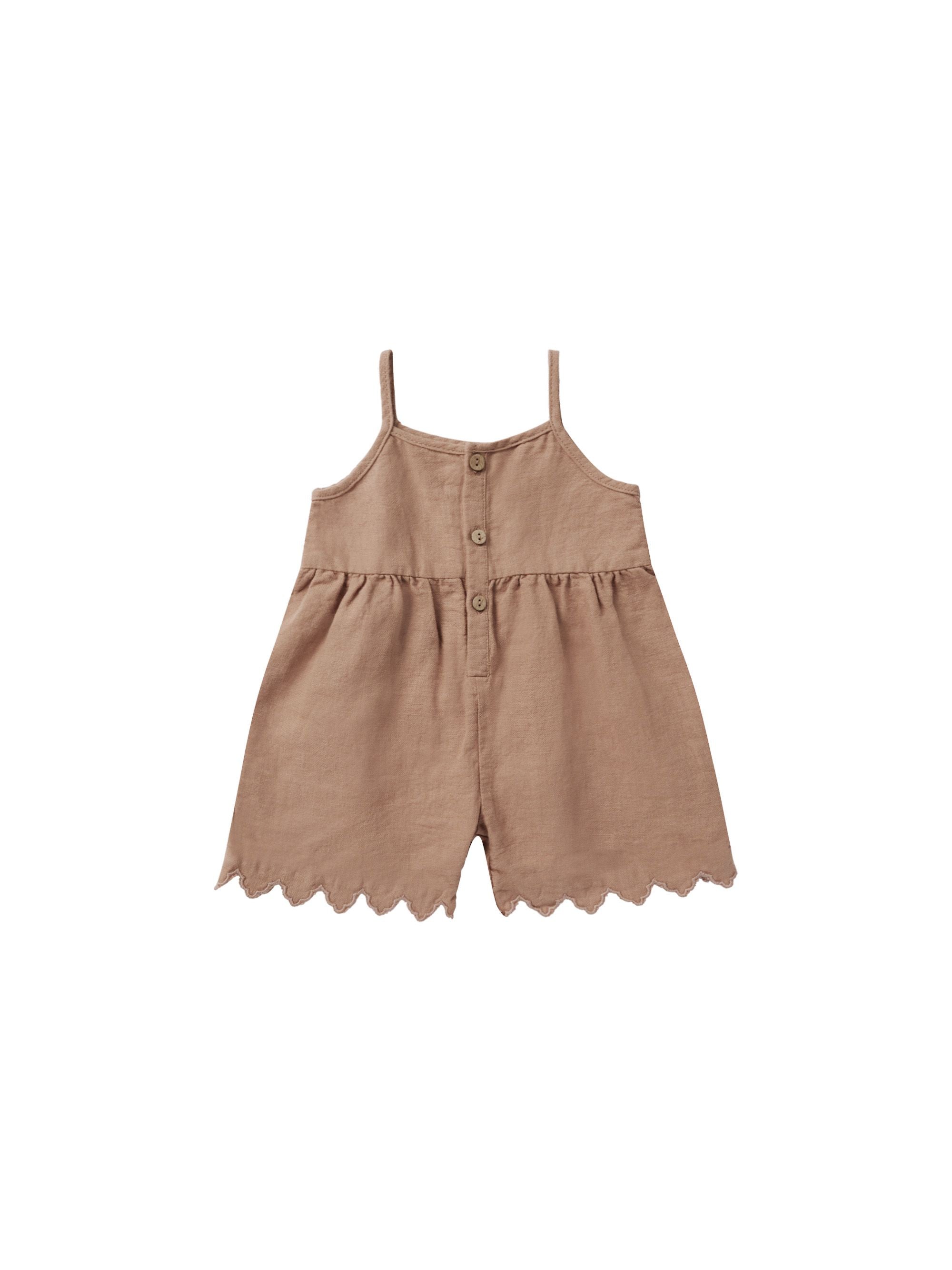 Clay Button Romper