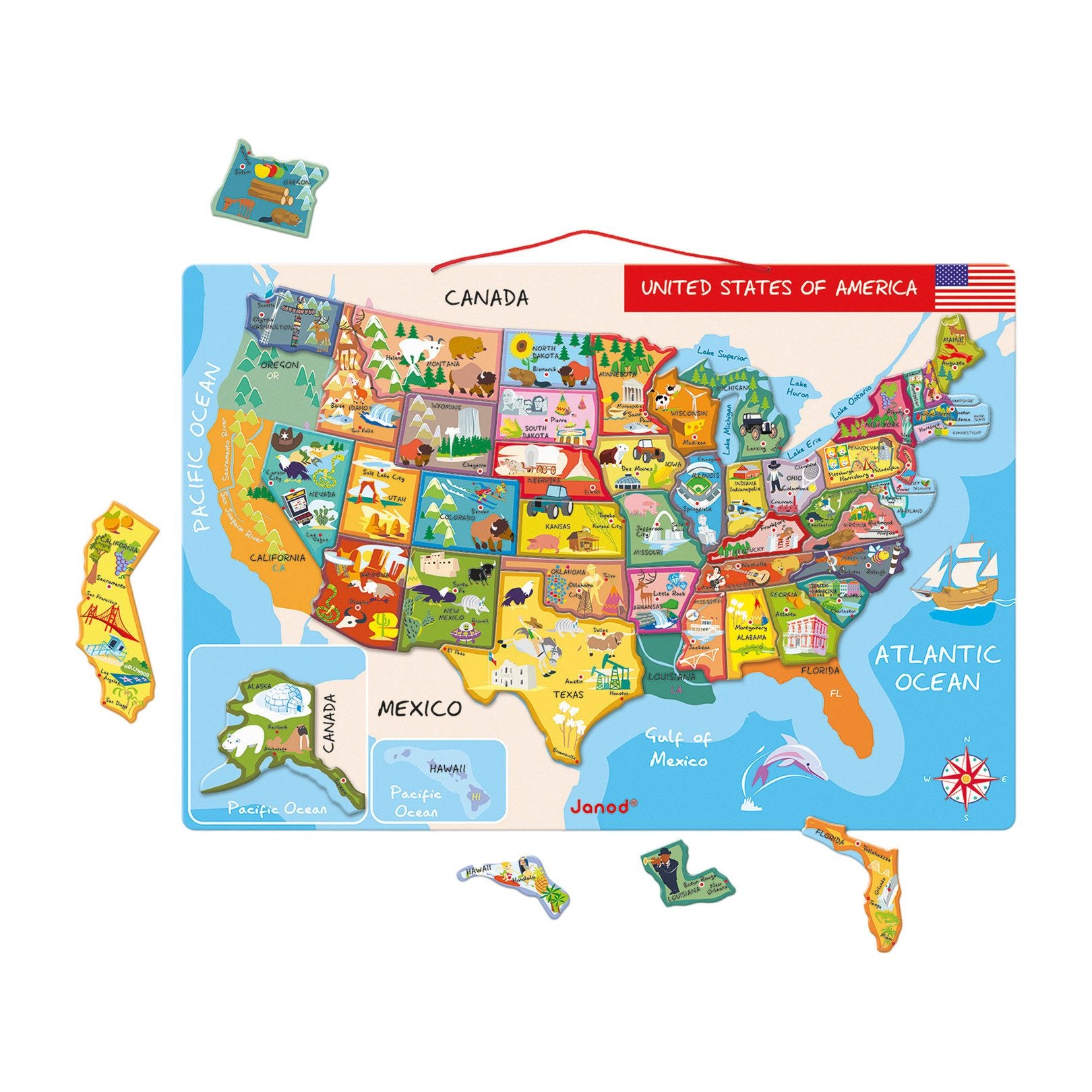 Magnetic USA Map