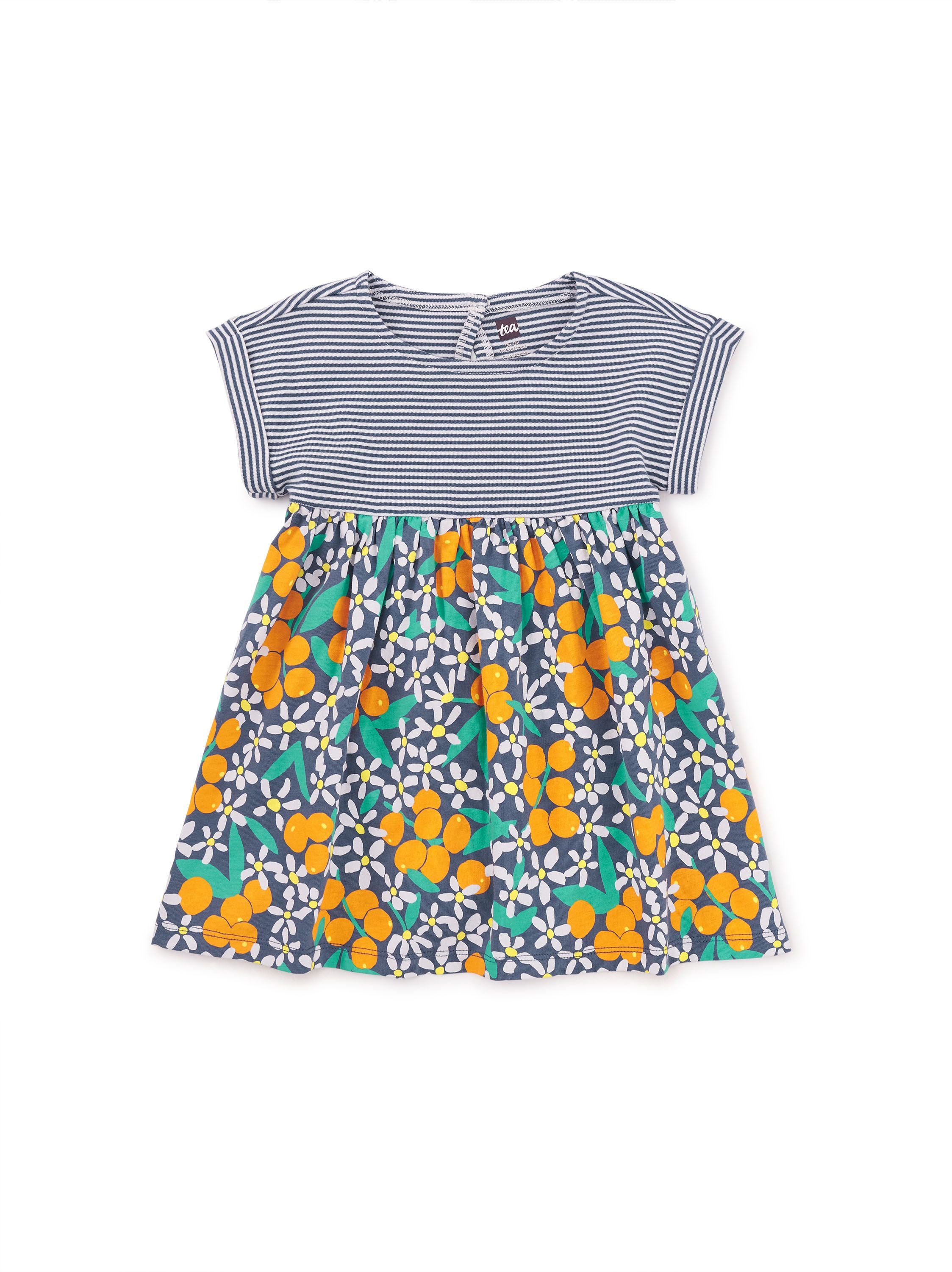 Orange Floral Baby Dress