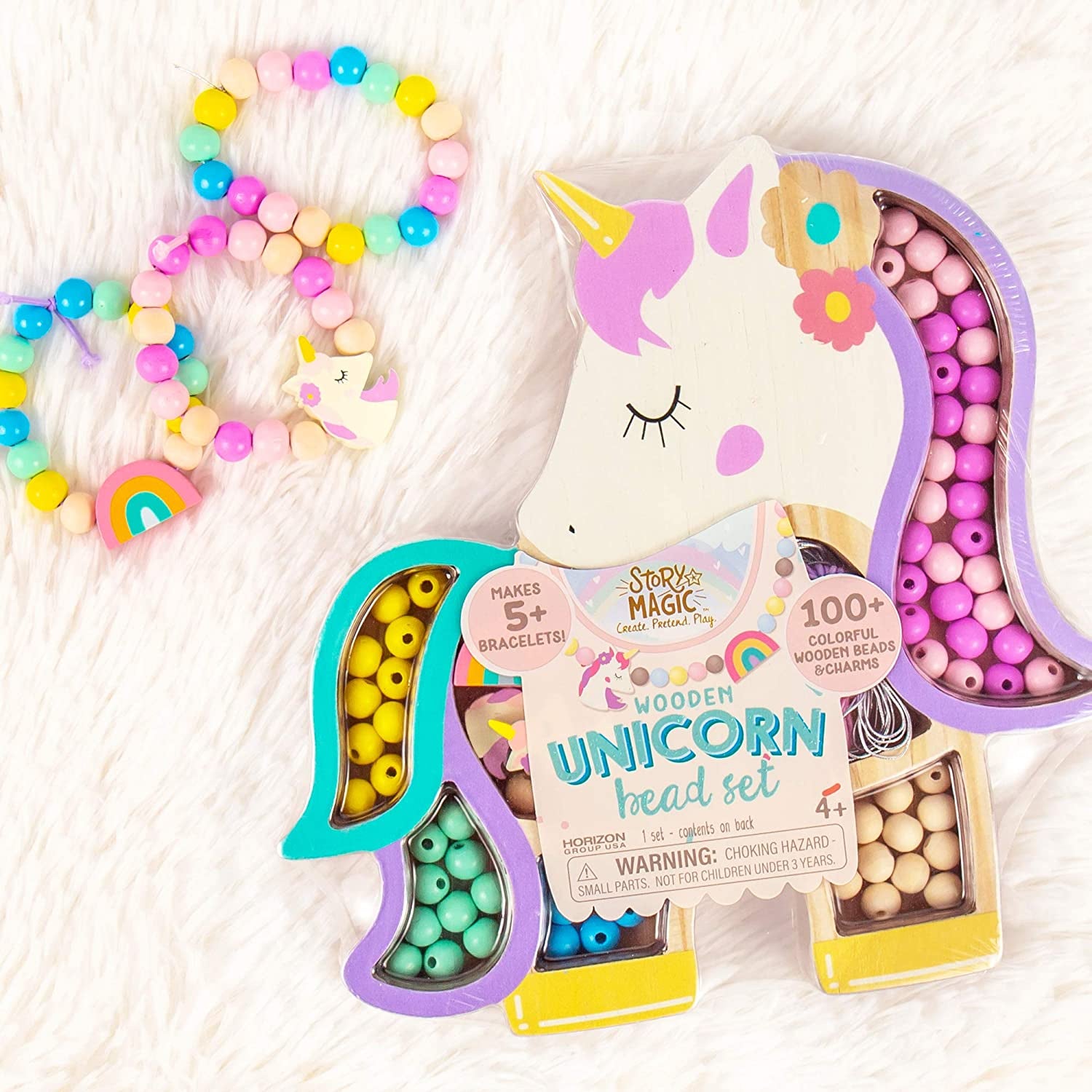 Unicorn Wooden Beads